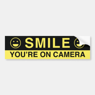 Adesivo Para Carro Sorriso você está na câmera