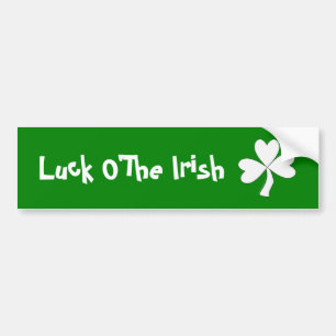 Adesivo Para Carro Sorte irlandesa do dia de St Patrick branco do