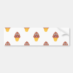 Adesivo Para Carro sorvete cone poo emoji
