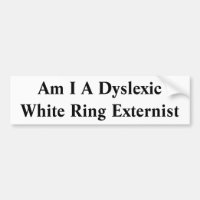 Sou EU um anel branco Externist do Dyslexic