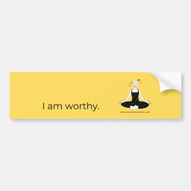 Adesivo Para Carro Sou Worthy Bumper Sticker (Frente)