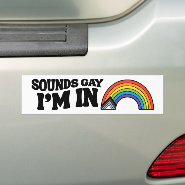 Adesivo Para Carro Sounds Gay I'm In LGBTQ Pride (No carro)