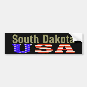 Adesivo Para Carro South Dakota EUA! Autocolante no vidro traseiro