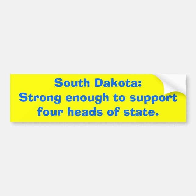Adesivo Para Carro South Dakota: Forte bastante ao supportfour (Frente)