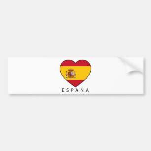 Adesivo Para Carro Spain Heart with black ESPANA