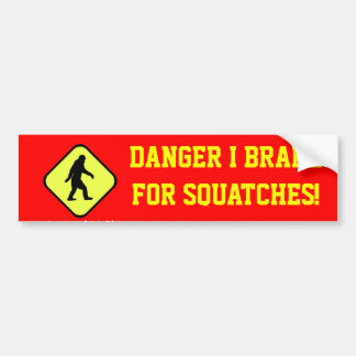 Adesivo Para Carro Squatches do perigo adiante