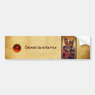 Adesivo Para Carro St. Michael Vanquishing Devil as Medieval Knight