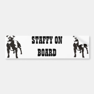 Adesivo Para Carro Staffy a bordo