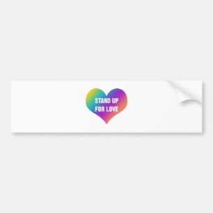 Adesivo Para Carro Stand Up for Love (Rainbow Heart)