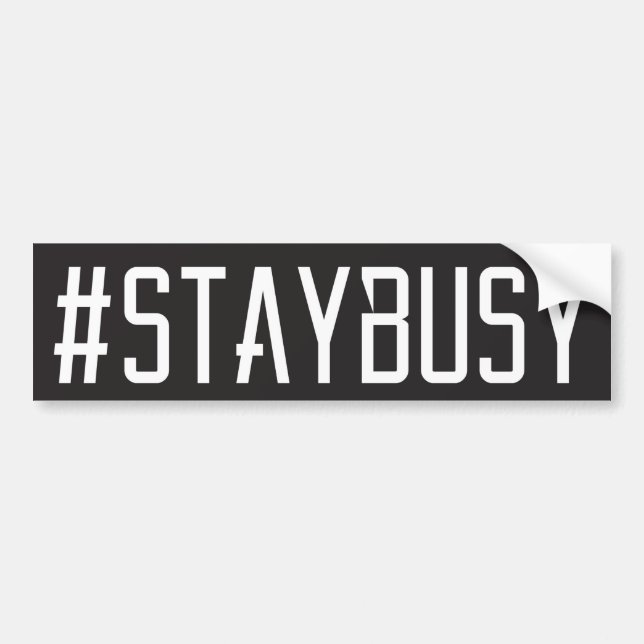ADESIVO PARA CARRO #STAYBUSY (Frente)