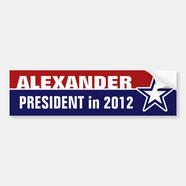 Adesivo Para Carro Stewart Alexander em 2012 (Frente)