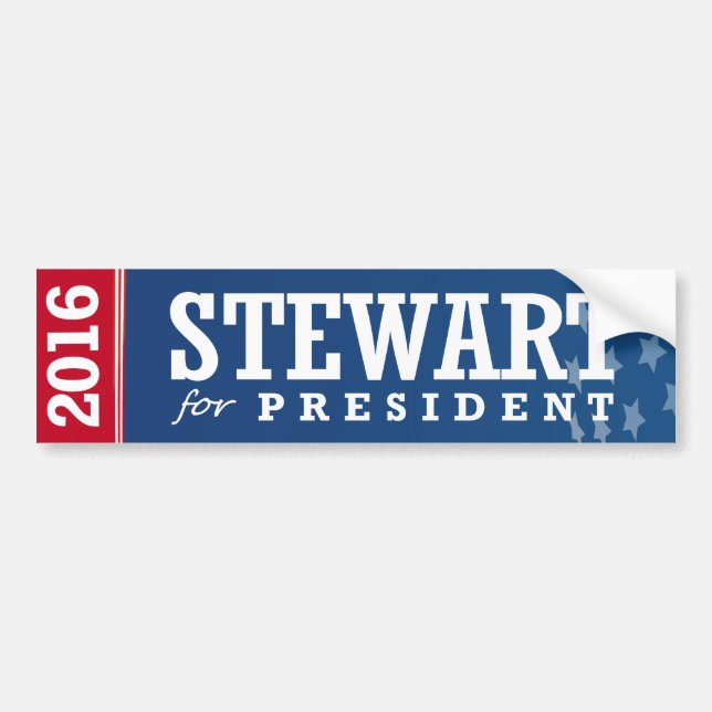 ADESIVO PARA CARRO STEWART PARA O PRESIDENTE 2016 (Frente)