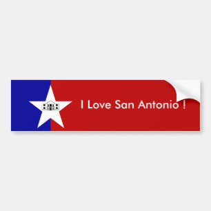 Adesivo Para Carro Sticker Flag da cidade de San Antonio, EUA