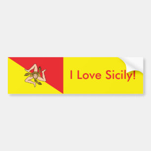 Adesivo Para Carro Sticker Flag da Sicília