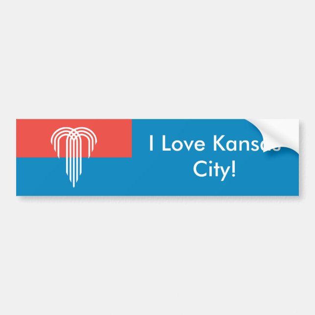Adesivo Para Carro Sticker Flag de Kansas City, Missouri (Frente)