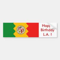 Sticker Flag de Los Angeles, Feliz Aniversário L.A
