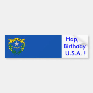 Adesivo Para Carro Sticker Flag de Nevada, Parabéns Aniversário dos