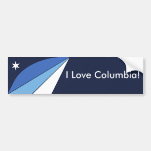 Adesivo Para Carro Sticker Flag of Columbia, Carolina do Sul