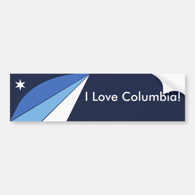 Adesivo Para Carro Sticker Flag of Columbia, Carolina do Sul (Frente)