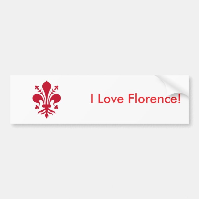 Adesivo Para Carro Sticker Flag of Florence, Itália (Frente)
