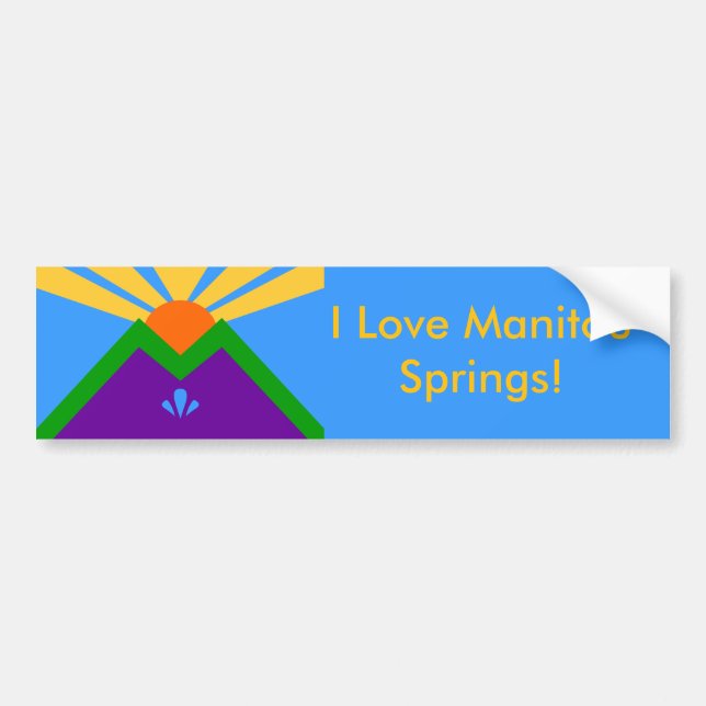 Adesivo Para Carro Sticker Flag of Manitou Primavera, Colorado (Frente)
