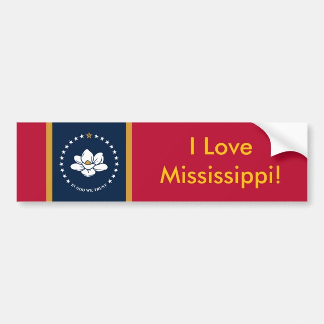 Adesivo Para Carro Sticker Flag of Mississippi State, USA (Frente)