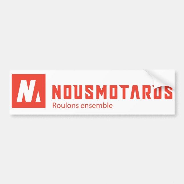 Adesivo Para Carro Sticker Nousmotards Rectangle (Frente)