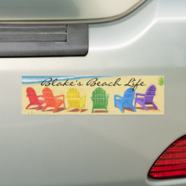 Adesivo Para Carro Sticker Personalizado do Bumper Beach Life