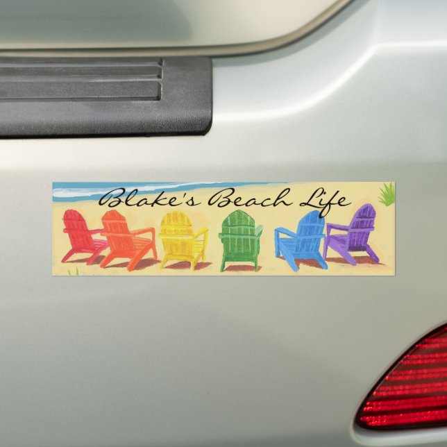Adesivo Para Carro Sticker Personalizado do Bumper Beach Life (No carro)
