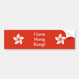 Adesivo Para Carro Sticker with Flag of Hong Kong, China