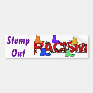 Adesivo Para Carro Stomp para fora o racismo