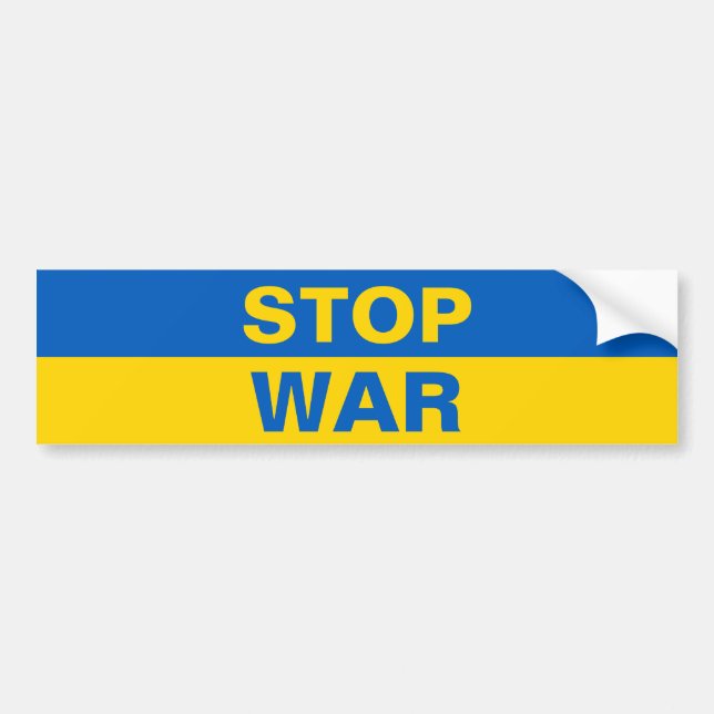 Adesivo Para Carro Stop War Ukraine Ukrainian (Frente)