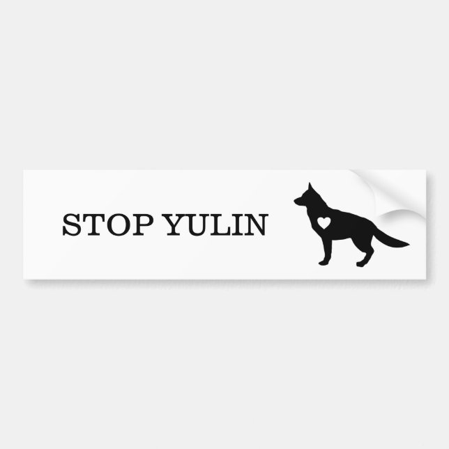 ADESIVO PARA CARRO "STOP YULIN" (PARAR YULIN) (Frente)