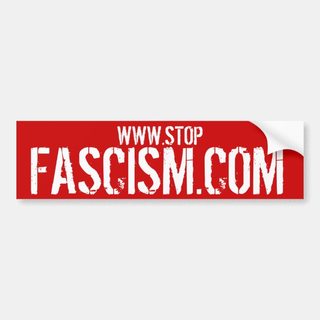 Adesivo Para Carro STOPFASCISM.COM - Pare o autocolante no vidro (Frente)