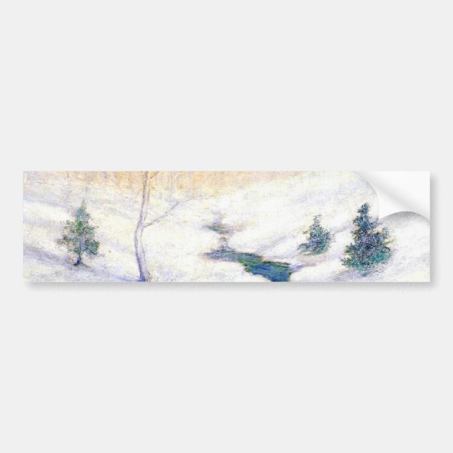 Adesivo Para Carro Stream em uma paisagem de inverno de neve (Arte de (Frente)