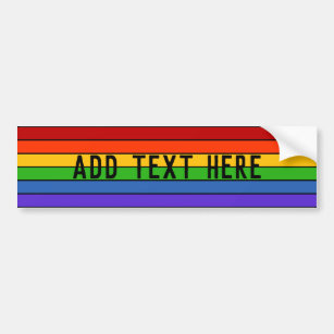 Adesivo Para Carro Stripe Rainbow   Personalizar