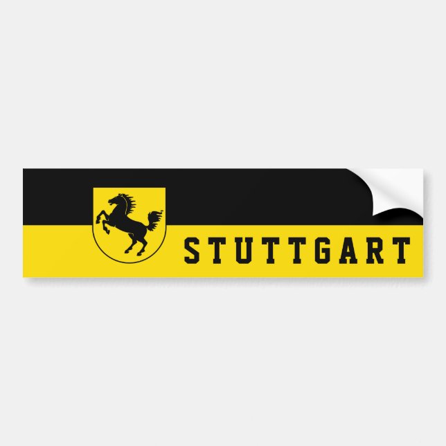 Adesivo Para Carro Stuttgart Flag (Alemanha) (Frente)