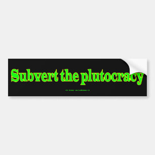 Adesivo Para Carro SubvertPlutocracy