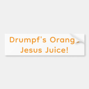 Adesivo Para Carro Suco de Jesus Laranja do Drumpf! Hankamer Artjunkh