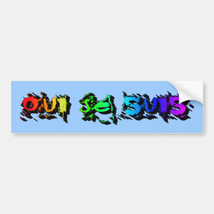 Adesivo Para Carro suis-Yes do je do oui eu sou