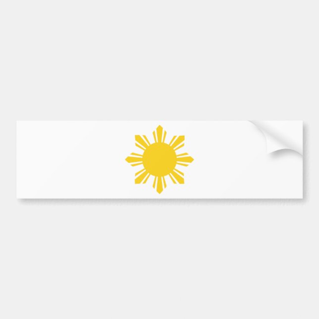 Adesivo Para Carro Sun filipino, Pinoy Sun, filipino Sun (Frente)