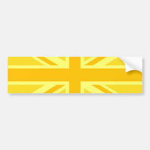 Adesivo Para Carro Sunny Yellow Union Jack British Flag Decor