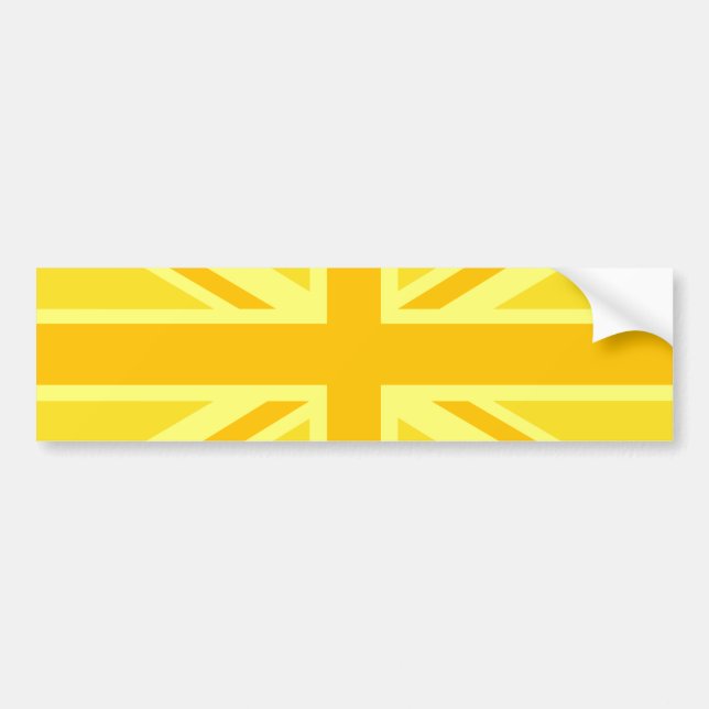 Adesivo Para Carro Sunny Yellow Union Jack British Flag Decor (Frente)