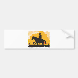 Adesivo Para Carro Sunset Cowboy