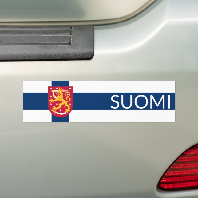 Adesivo Para Carro Suomi Flag (No carro)