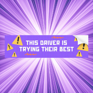 Adesivo Para Carro Suporte a driver roxo engraçado