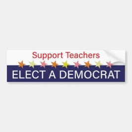 Adesivo Para Carro Support Teachers; Elect a Democrat