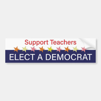 Adesivo Para Carro Support Teachers; Elect a Democrat