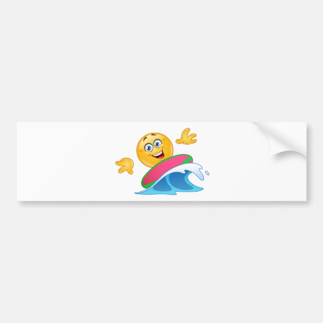 Adesivo Para Carro surf emoji (Frente)