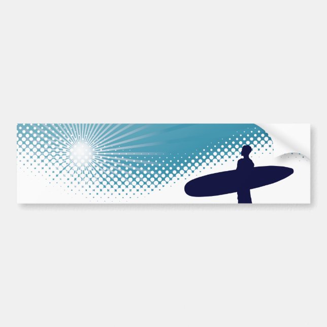 Adesivo Para Carro surfando ao sol (Frente)